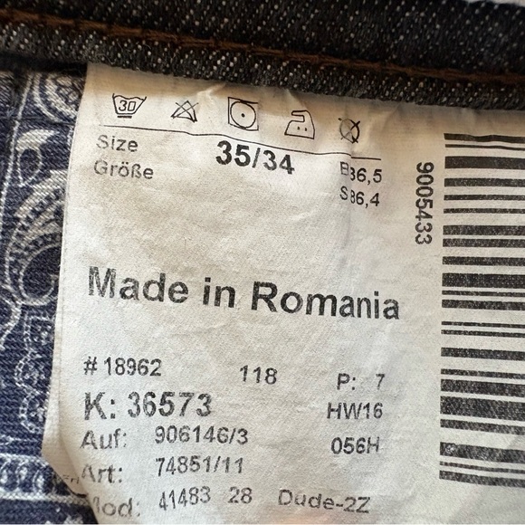 Hiltl The Ultimate Trouser Jeans Mens Size 34x29 Blue Grey Straight Leg - Picture 7 of 9